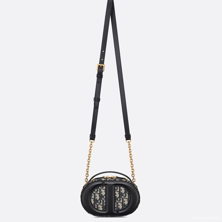Cheap Canvas Oblique Motif Blue CD Oval Camera Bag Dior Signature 0728 Luxury